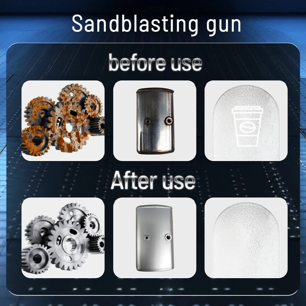 90PSI Pneumatic Sandblaster Gun – Aluminum Gravity Feed Abrasive Blaster for Rust, Paint, and Corrosion Removal